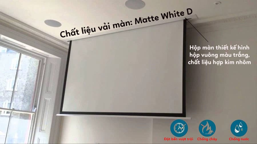 M&agrave;n chiếu điện &acirc;m trần Dalite CM