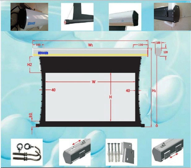 MAN CHIEU PHIM 3D, HD 150 INCH