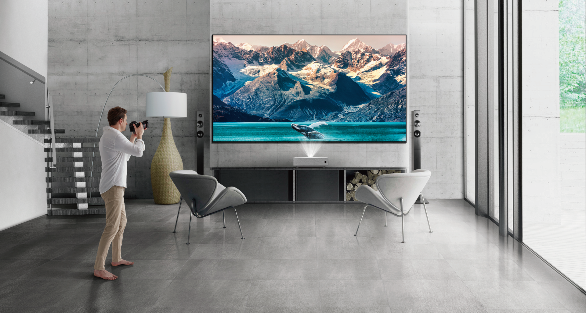 M&agrave;n chiếu quang học ALR UST Dalite 133 inch FIX133U - Chiếu tốt trong m&ocirc;i trường nhiều &aacute;nh s&aacute;ng