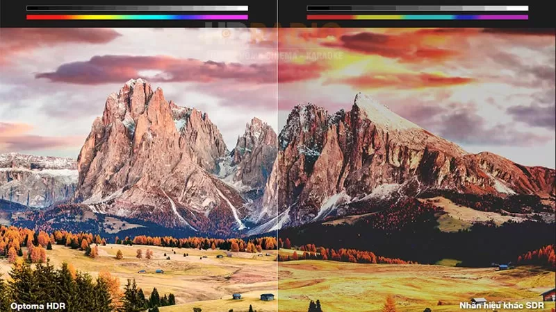 Công nghệ HDR10 tăng cường độ tương phản Công nghệ HDR10 tăng cường độ tương phản
