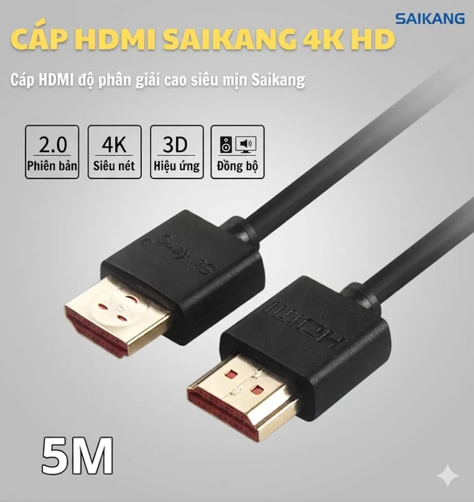 Cáp HDMI  2.0  5m  ( SaiKang )