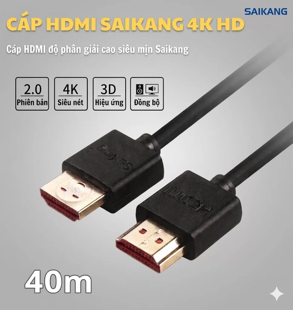 Cáp HDMI 2.0  40m ( SaiKang )