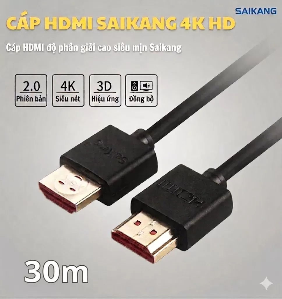 Cáp HDMI 2.0  30m ( SaiKang )