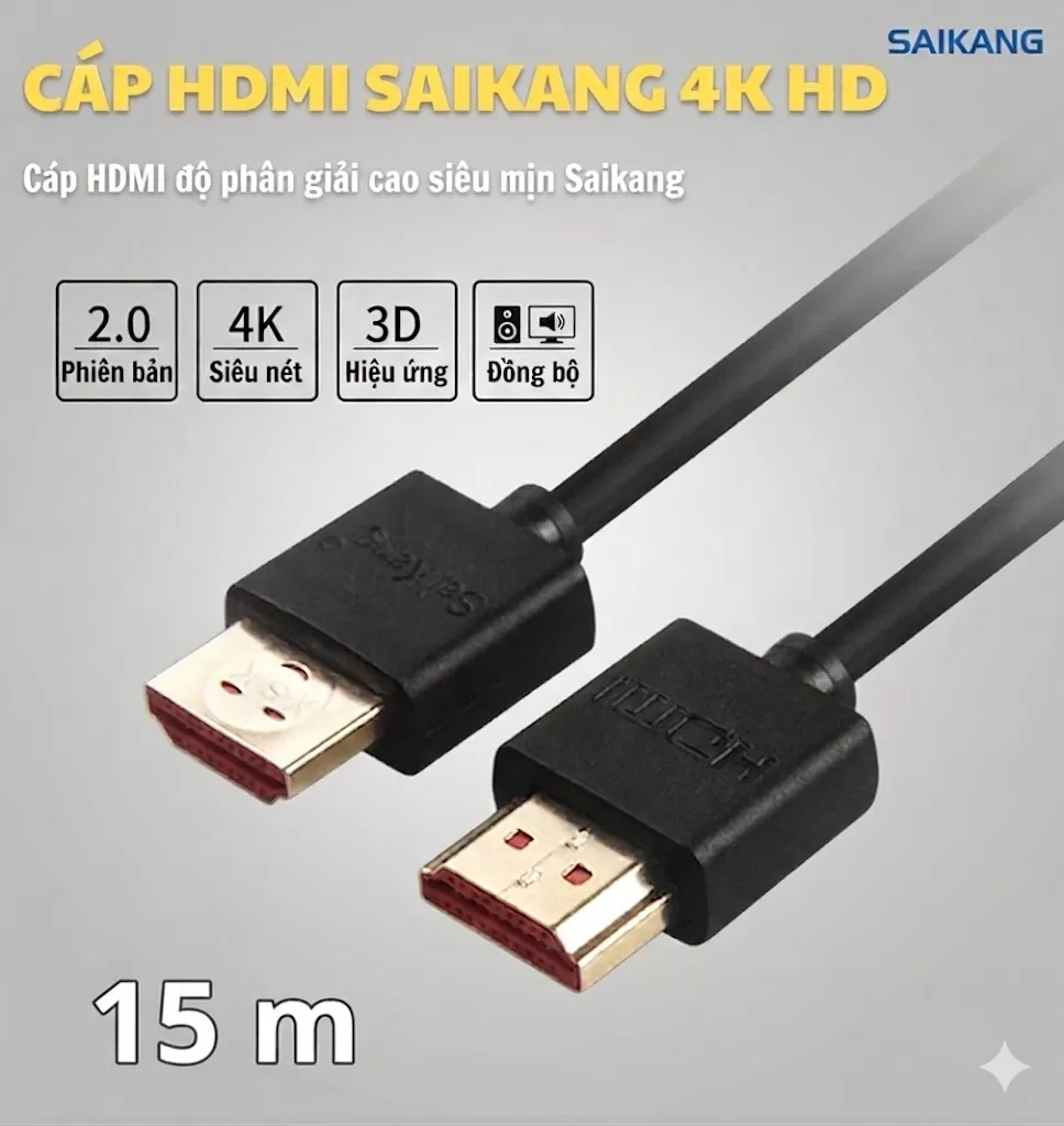 Cáp HDMI 2.0  15m ( SaiKang )